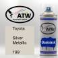 Preview: Toyota, Silver Metallic, 199: 400ml Sprühdose, von ATW Autoteile West.